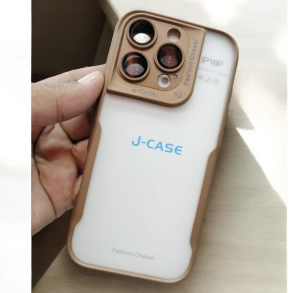 J-Case With Camera Protection Matte Case Brown For iPhone 16 Pro Max