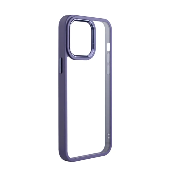 J-Case Deep Purple Transparent Back Case with Borders - Image 4