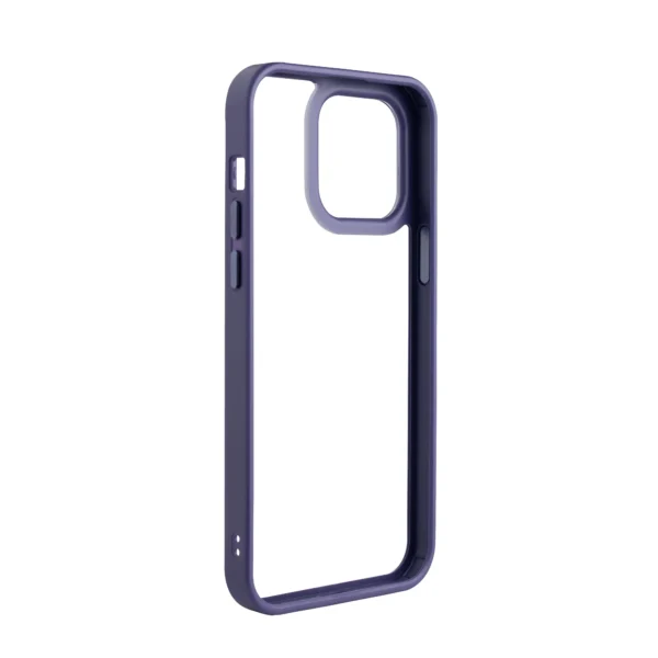 J-Case Deep Purple Transparent Back Case with Borders - Image 2